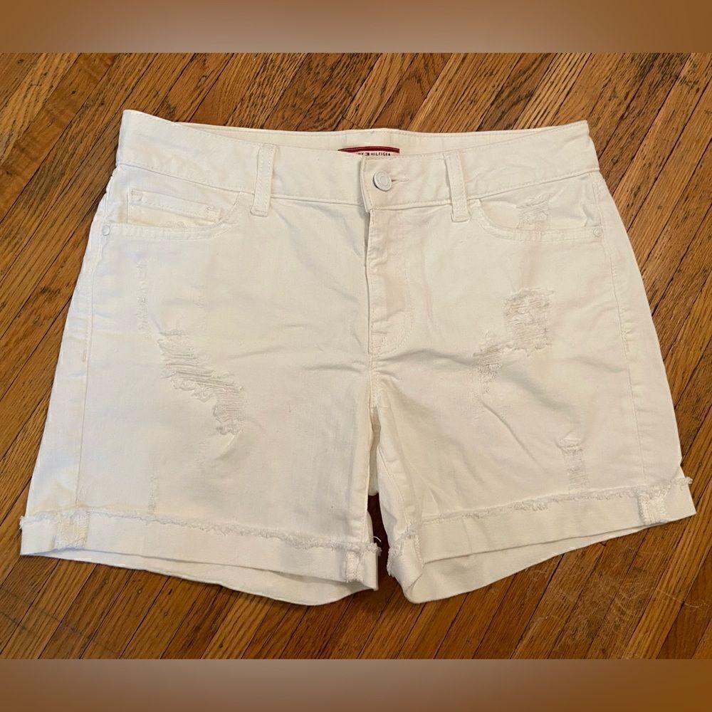 Tommy Hilfiger white jean shorts